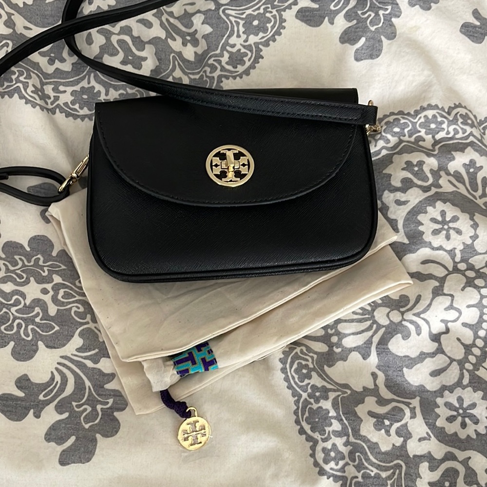 Tory Burch Foldover Turnlock Logo Crossbody